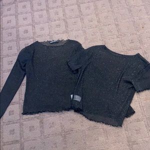 brandy Melville sheer glittery black bundle